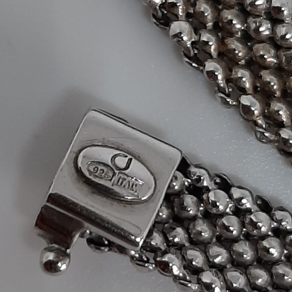 Vintage Italian Crafted Sterling Silver Necklace - Picture 6 of 8